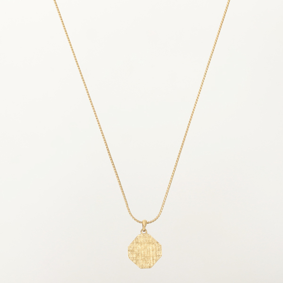 YVES SAINT LAURENT Logo Plate Necklace Pink - Picture 2 of 7